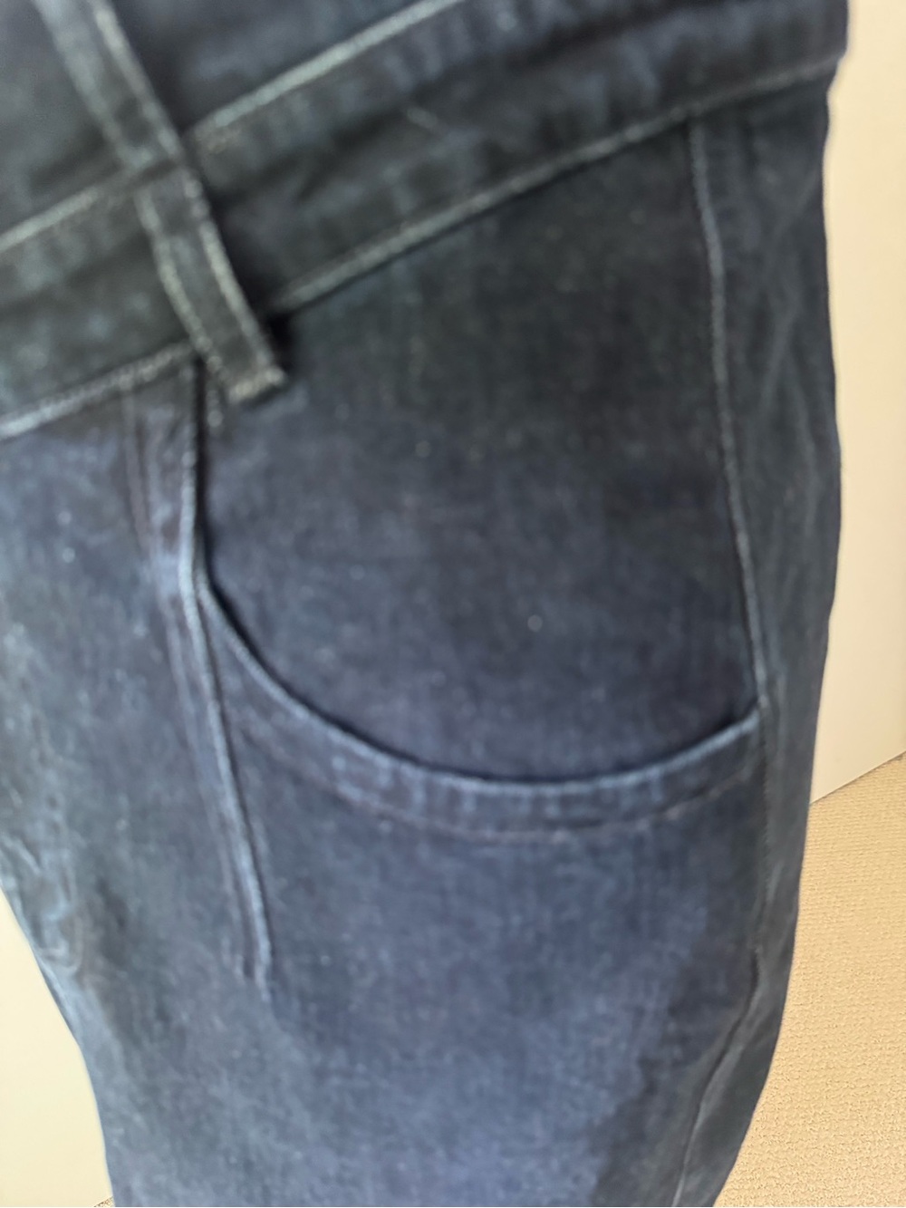 Anthropologie Pilcro Arden Double Waist Midi Jean Skirt Dark Denim NWOT - Picture 6 of 13